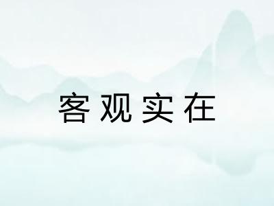 客观实在