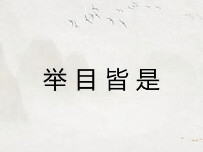 举目皆是