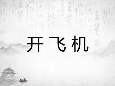 开飞机