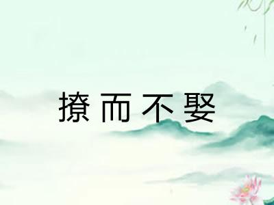 撩而不娶