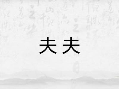 夫夫 夫夫