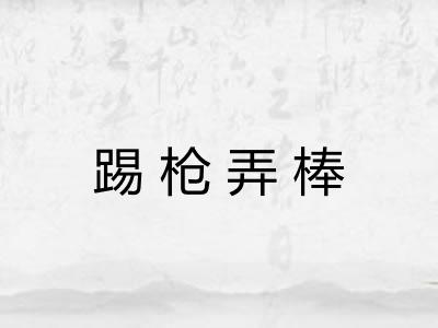 踢枪弄棒