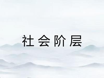 社会阶层