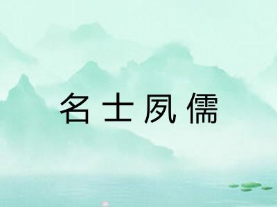 名士夙儒