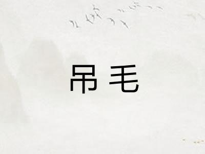 吊毛 吊毛