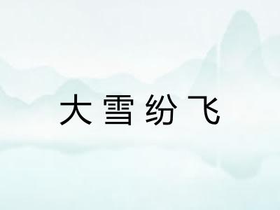 大雪纷飞