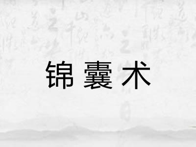 锦囊术