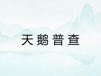 天鹅普查