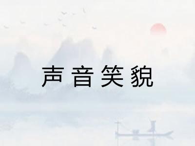 声音笑貌