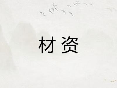 材资
