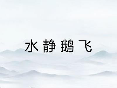 水静鹅飞