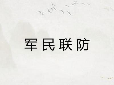 军民联防
