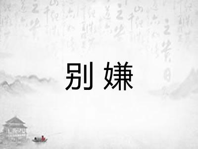 别嫌