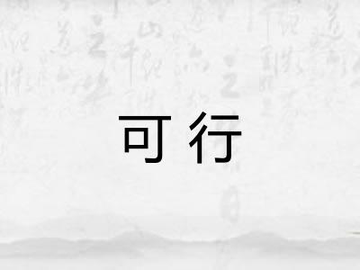 可行