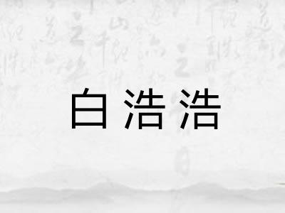 白浩浩