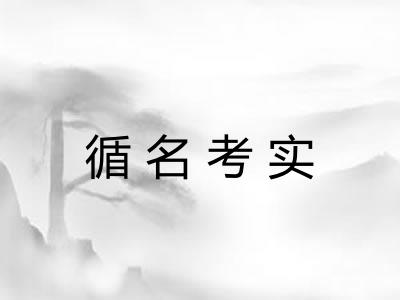 循名考实