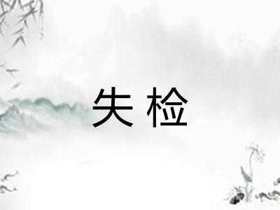 失检