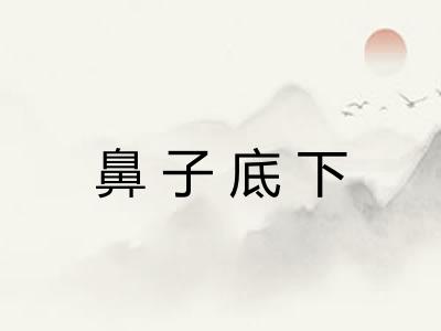 鼻子底下
