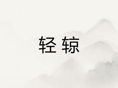 轻辌