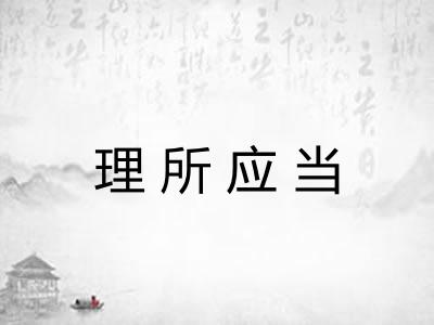 理所应当