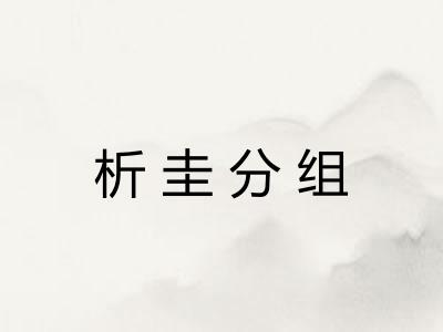 析圭分组
