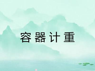 容器计重
