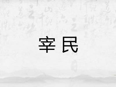 宰民