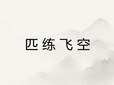 匹练飞空