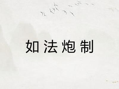 如法炮制