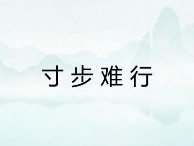 寸步难行