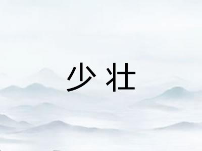 少壮 少壮