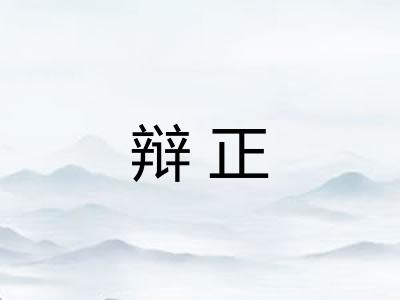 辩正